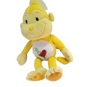 nanco care bear Cousins Monkey Plush 17" Yellow 2005 Playful Heart vtg stuffed